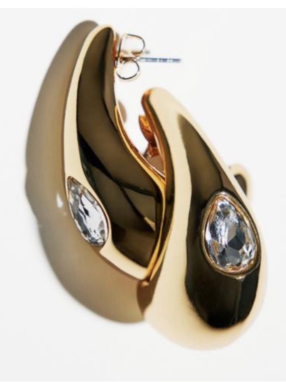 Nwt- zara- jeweled teardrop earrings